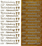 Ziersticker - Einladung zur Kommunion II gold