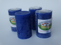 Rustikkerze dunkelblau 100/60mm - 4er-Set (nur noch 1x verfgbar)