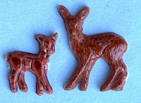 Wachsmotiv Reh und Rehkitz braun - 2erSet - Angebot bis 15.12.2025