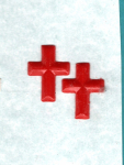 Kreuz Nr. 02 - 2er-Set - rot