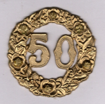 Jubil�umszahl 50 gold im Kranz  - max. 2x verf�gbar