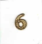 Jubil�umszahl 6  ca. 25 mm gold - max. 6x verf�gbar!