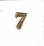 Jubil�umszahl 7  ca. 25 mm gold - max. 8x verf�gbar!