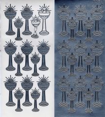 Sticker: Kelche - silber (nur noch 6x verf�gbar)