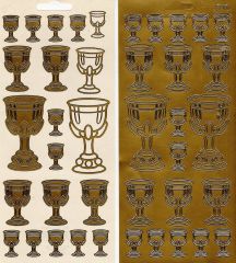 Sticker - Kelche gold (nur noch 6x verf�gbar)