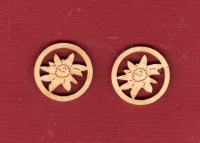 Schmuckteil aus Holz Edelwei� 20 mm - 2er-Set  - max. 6 Sets verf�gbar