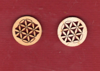Schmuckteil aus Holz Blume des Lebens 20 mm - 2er-Set - max 4 Sets verf�gbar