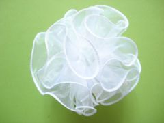 Tropfenf�nger Nr. 10 Organza weiss - f�r 4-5 cm Kerzen
