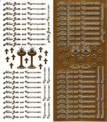 Sticker: Alles Gute zur Kommunion - gold (nur noch 2x verf�gbar)