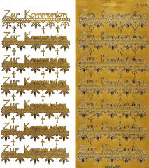 Sticker: Zur Kommunion gold (Auslaufartikel)