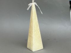 Pyramidenkerze elfenbein ca. 210x60x60 mm (nur noch 3x verf�gbar)