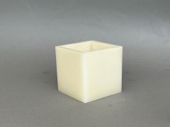 Wachsquader elfenbein ohne Docht ca. 80x80x80mm (max 3x verf�gbar)