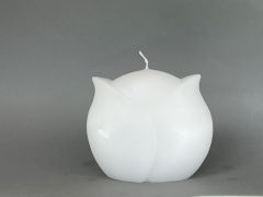 Kerze Tulpe - h ca. 12,5 cm, Rohling wei� (nur noch 1x verf�gbar)