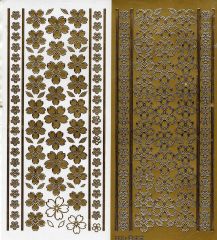 Sticker: Bl�ten I - gold