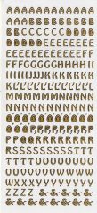Gro�buchstaben Druckschrift gold mit & - Zeichen