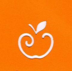 Negativ - Motivlocher M - Apfel  - ca. 2,2 cm x 2,4 cm