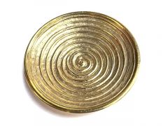 Kerzenteller 8 W Spirale goldfarben f�r bis zu 8 cm Kerzen (nur noch 1x verf�gbar)