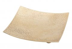 Kerzenteller 7V viereckig goldfarben matt (f�r Kerzen 7-8 cm) (max. 2x verf�gbar)