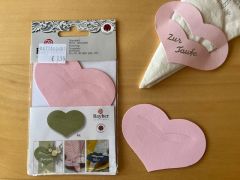 Stanzteil Herz rosa - Pack mit 4 St�ck (max. 10 Pack verf�gbar)