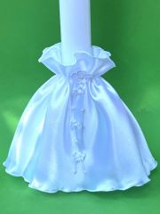 Kerzenr�ckchen Nr. 03 Satin weiss
