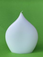 Kerze Tropfen Rohling wei� - ca. 18 cm x 14,2 cm x 3,5 cm (nur noch 1x verf�gbar)