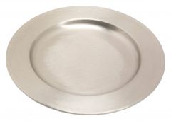Kerzenteller 11 T silber matt geb�rstet - f�r Kerzendurchmesser bis  11 cm