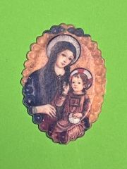 Wachsmedallion Madonna Nr. 1