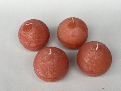 Kugelkerzen Rustik dukat - 4erSet - ca. 8 cm Durchmesser (nur noch 1 Set verf�gbar)