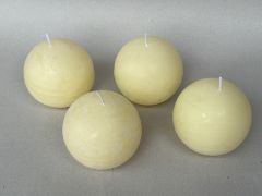Kugelkerzen Rustik creme - 4erSet - ca. 8 cm Durchmesser (nur noch 1 Set verf�gbar)