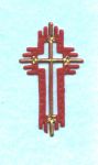 Kreuz Nr. 05 - rot-gold