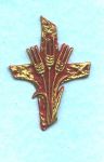 Kreuz Nr. 06 b - rot - gold