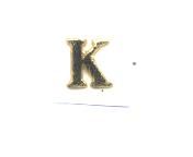 Wachsbuchstabe K glanzgold 8 mm - Classic-