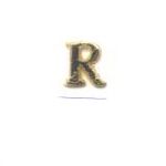Wachsbuchstabe R glanzgold 8 mm - Classic-