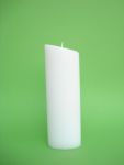 Ovalkerze abgeschrgt ca.195 x 60 x 40 mm, Rohling nochmal bertaucht- z. Zt. eher elfenbeinfarben
