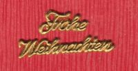 Frohe Weihnachten - Schriftzug broncegold