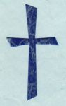 Kreuz Nr. 20 enzianblau-silbermarmor