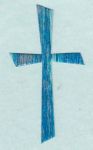 Kreuz Nr. 20 blau-silber gestreift