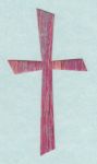 Kreuz Nr. 20 rosa-silber-gestreift