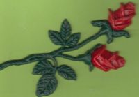 Rose gro 6 x 13 cm - Blten sind dunkler wie Abb. (weinrot)
