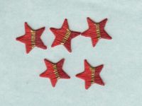 Sterne orangerot-gold-bordeaux  1,8 cm - 5er Set