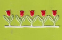 Tulpen 5er-Set rot  2,4 cm (Auslaufartikel)